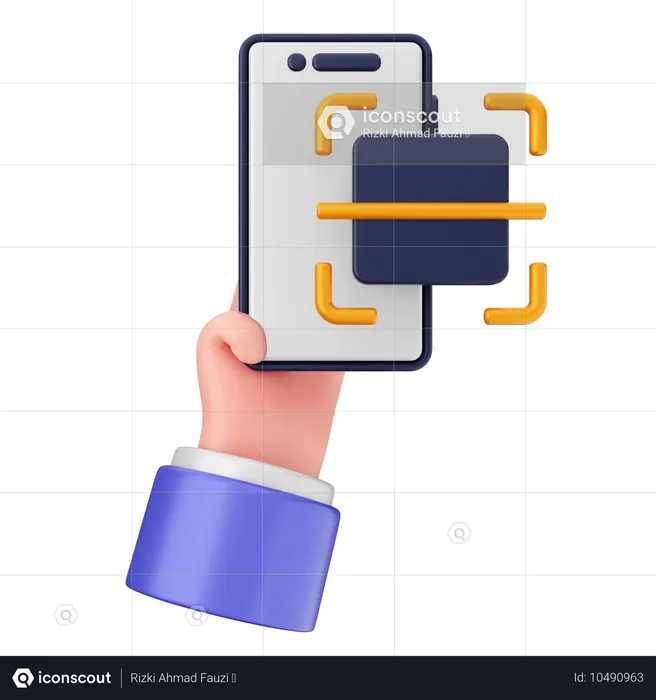 Barcode-Scan-Smartphone  3D Icon