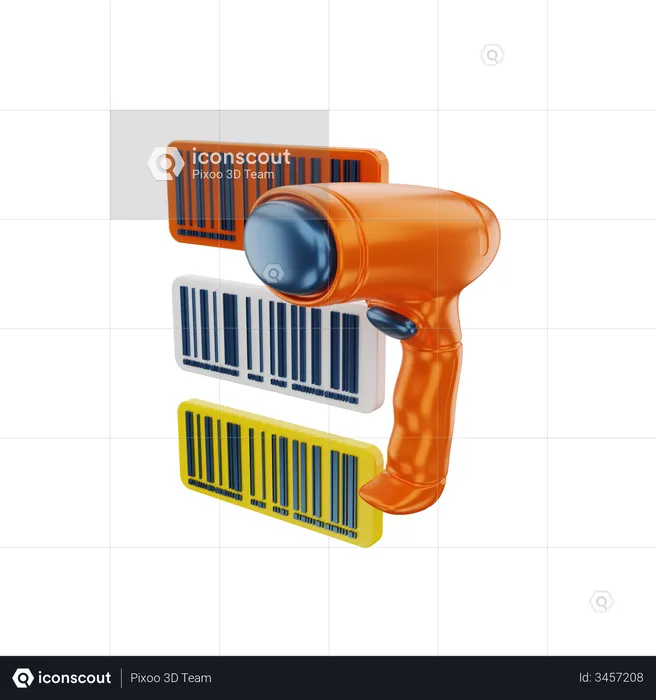 Barcode Scanner  3D Illustration