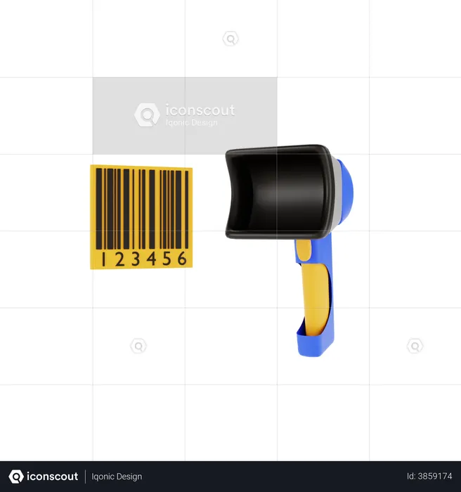 Barcode Scanner  3D Illustration