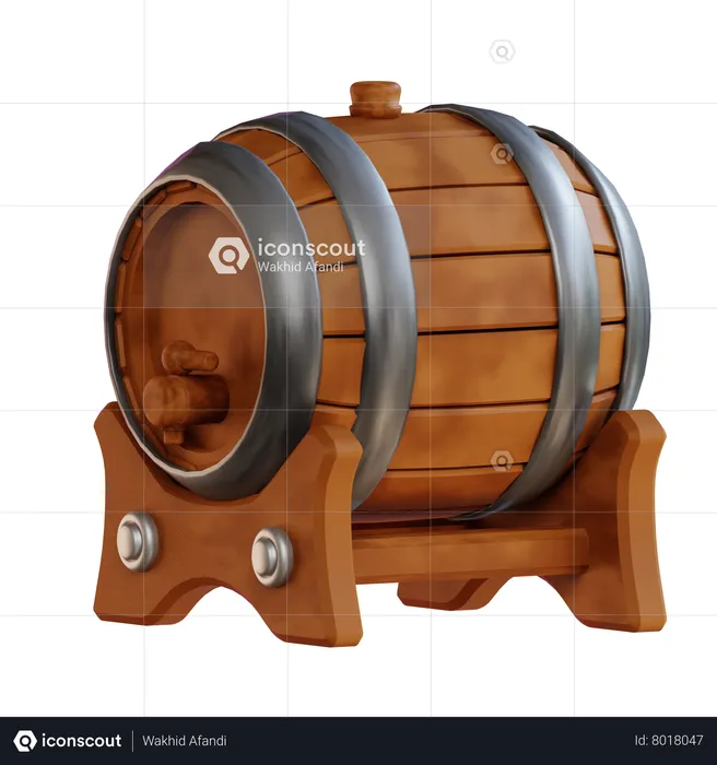 Baril de bière  3D Icon