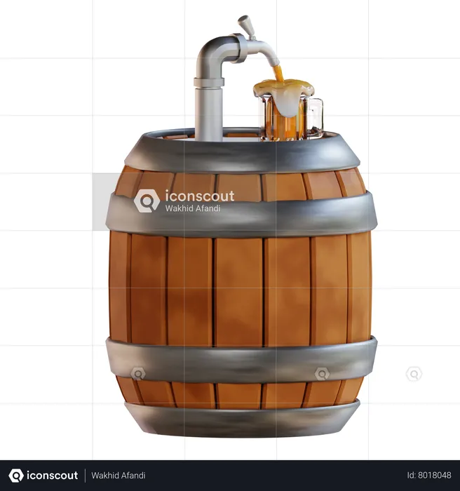 Baril de bière  3D Icon