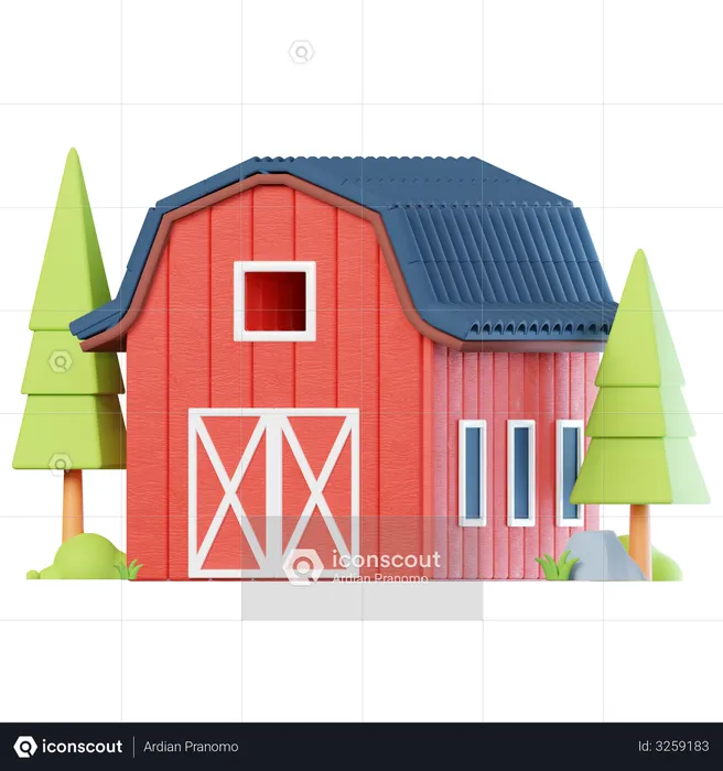 Barn  3D Illustration