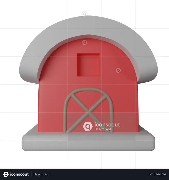 Barn  3D Icon