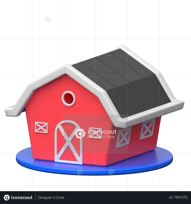 Barn  3D Icon