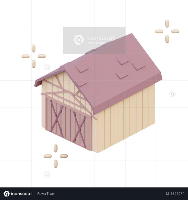 Barn  3D Illustration