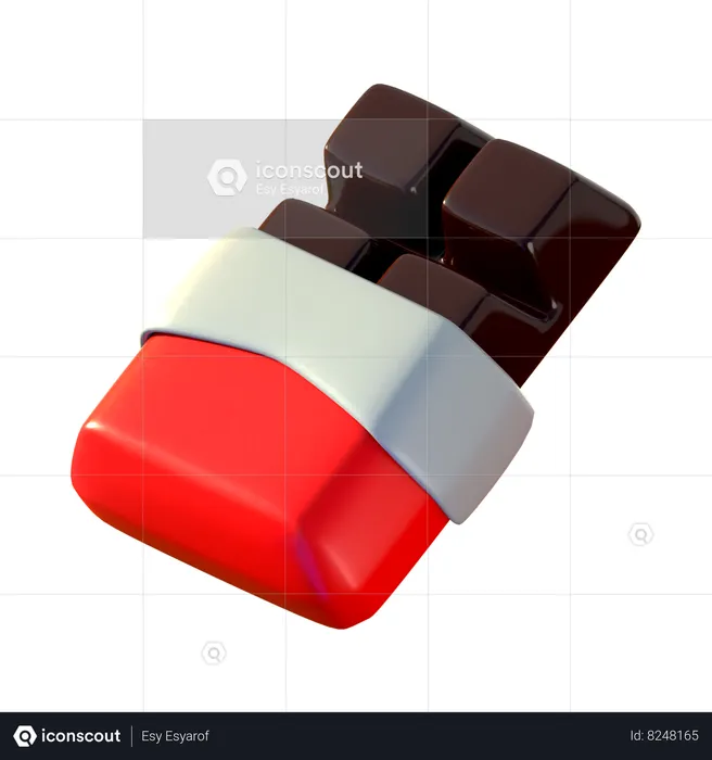 Barra de chocolate  3D Icon