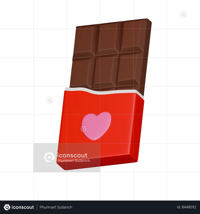 Barra de chocolate  3D Icon