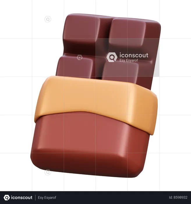 Barra de chocolate  3D Icon