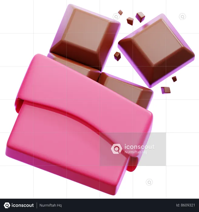 Barra de chocolate  3D Icon