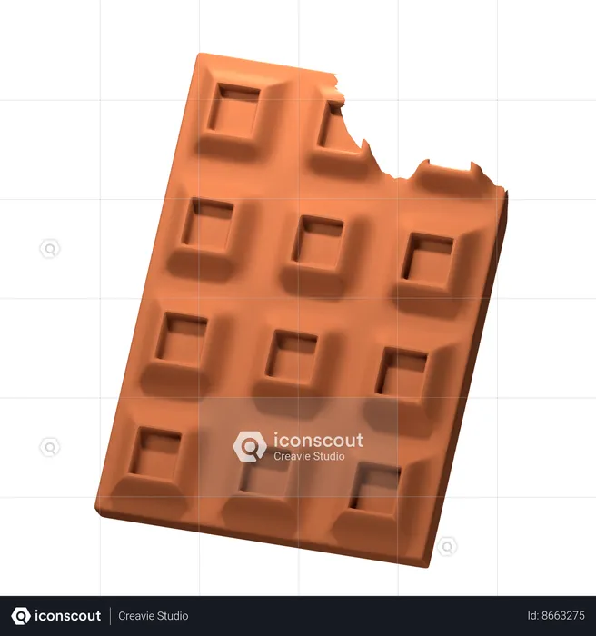 Barra de chocolate  3D Icon