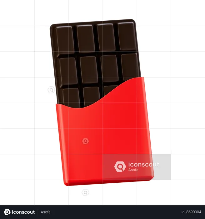 Barra de chocolate  3D Icon