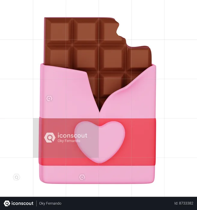 Barra de chocolate  3D Icon