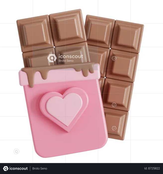 Barra de chocolate  3D Icon