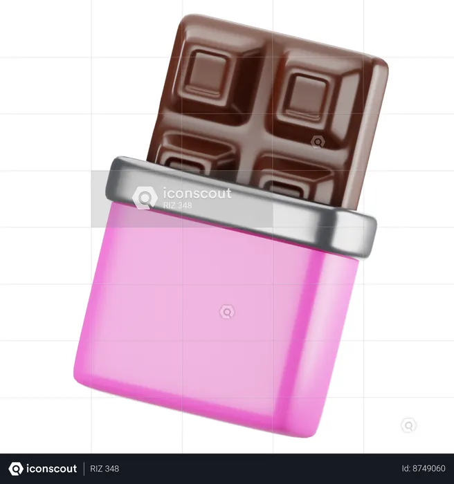 Barra de chocolate  3D Icon