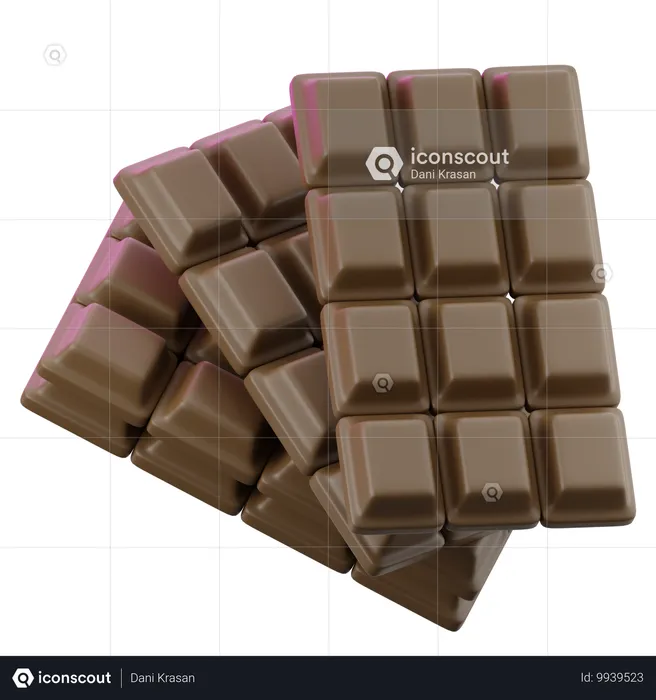 Barra de chocolate  3D Icon