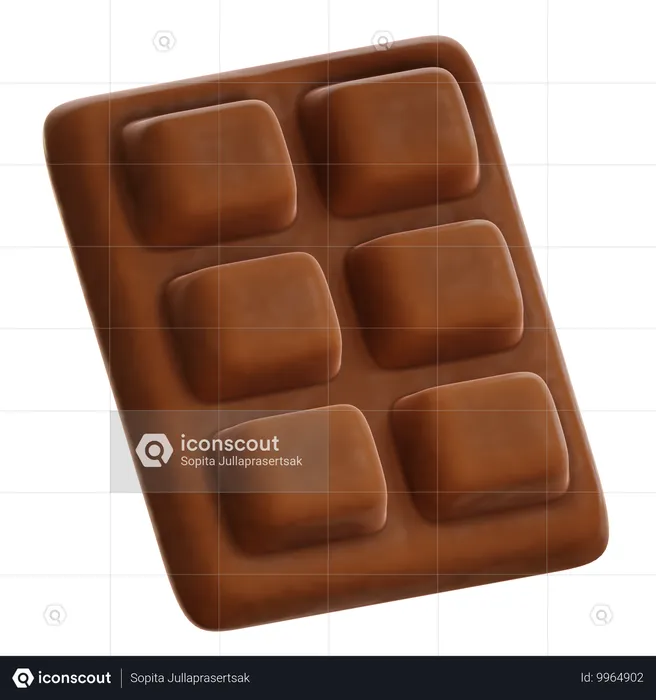 Barra de chocolate  3D Icon