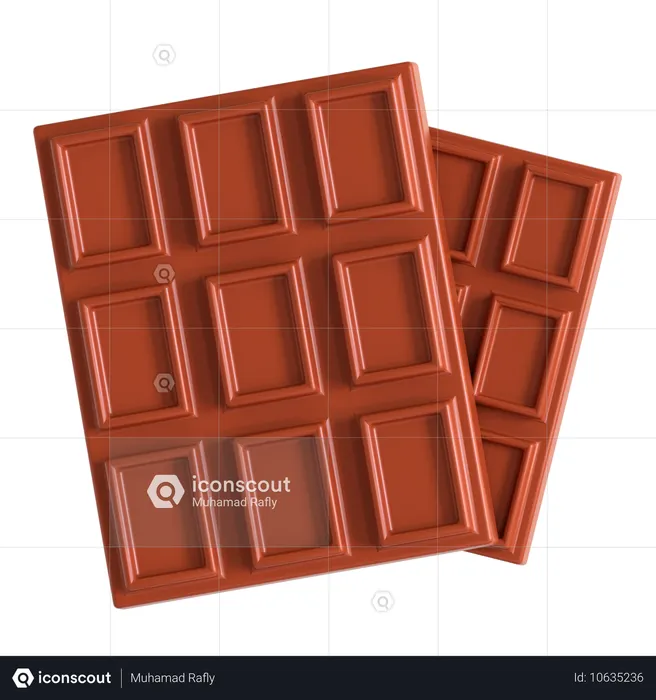 Barra de chocolate  3D Icon