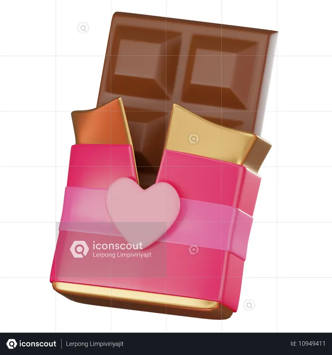 Barra de chocolate  3D Icon