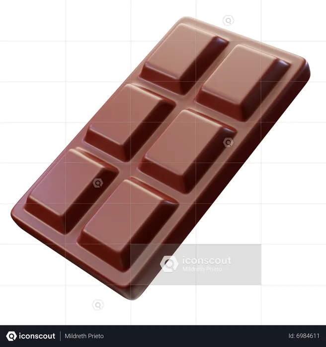 Barra de chocolate  3D Icon