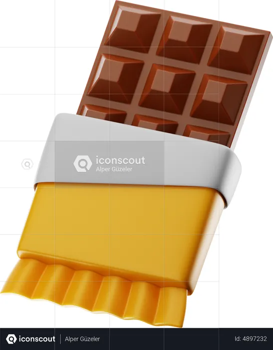 Barra de chocolate  3D Icon