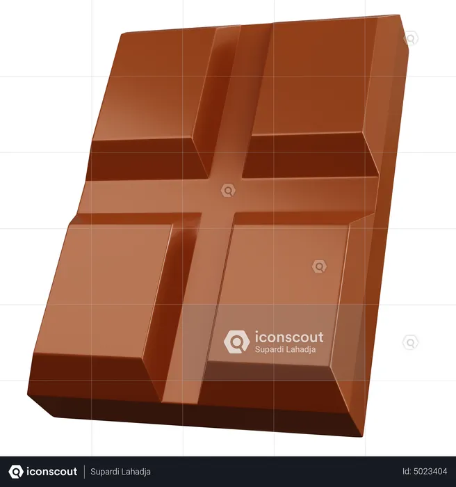 Barra de chocolate  3D Icon