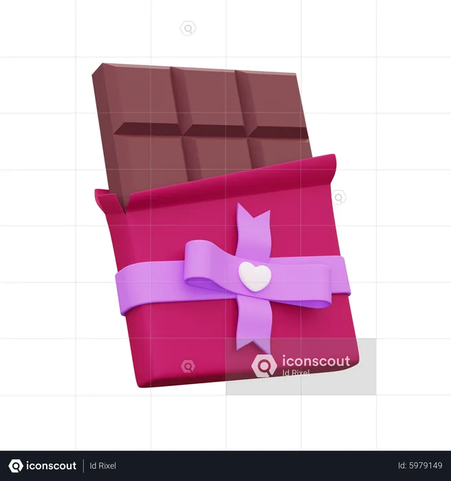 Barra de chocolate  3D Icon