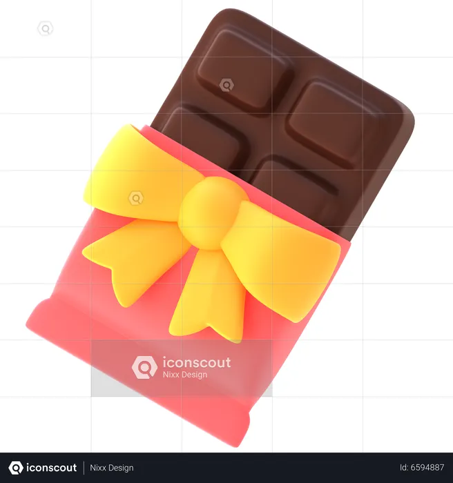 Barra de chocolate  3D Icon