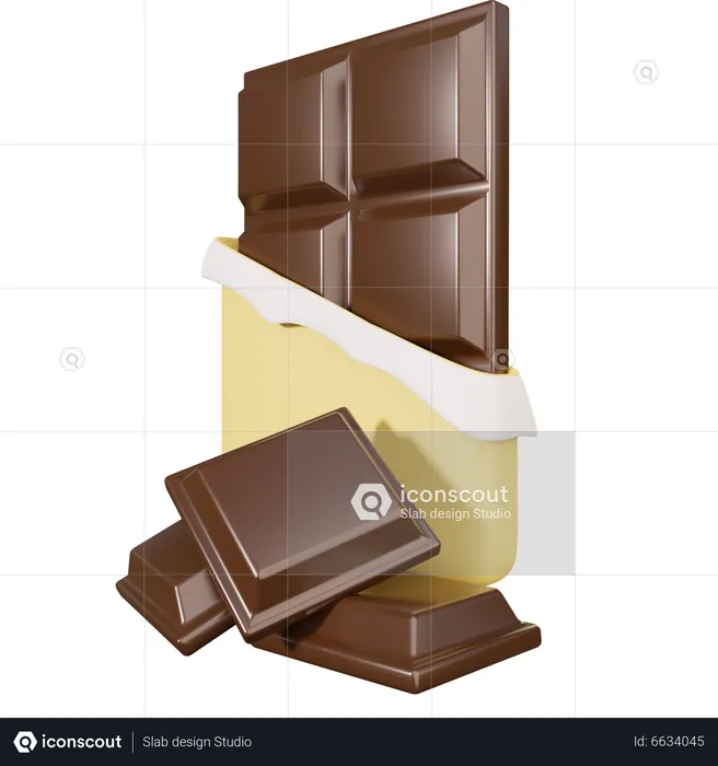 Barra de chocolate  3D Icon