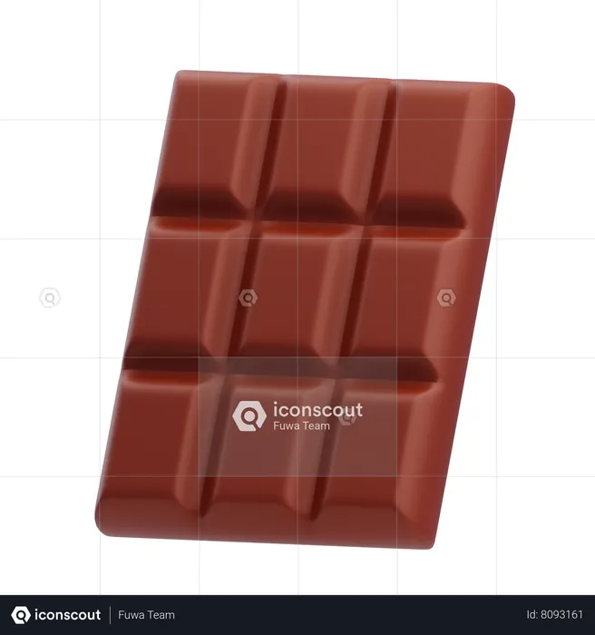 Barra de chocolate  3D Icon