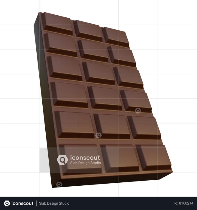 Barra de chocolate  3D Icon