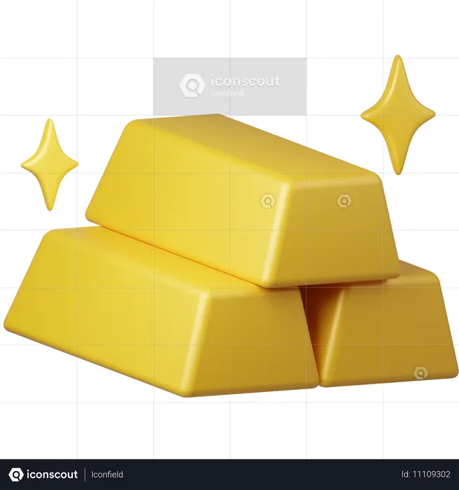 Barra de oro  3D Icon