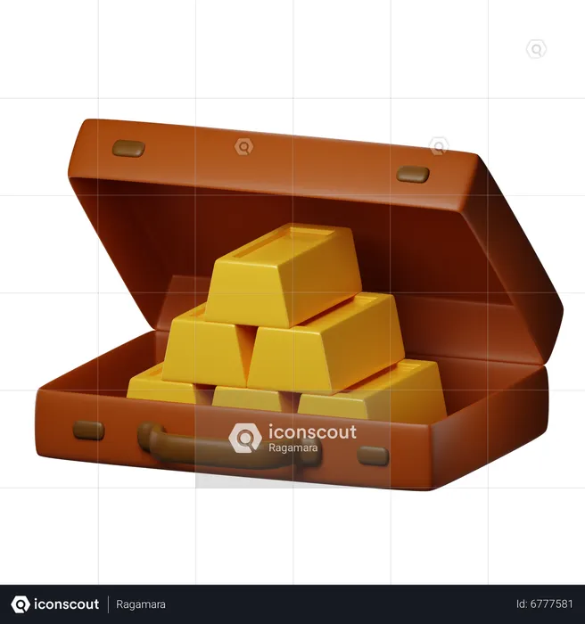 Barra de oro  3D Icon