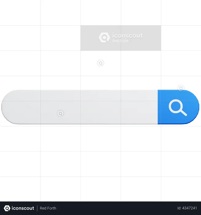 Barra de pesquisa  3D Illustration