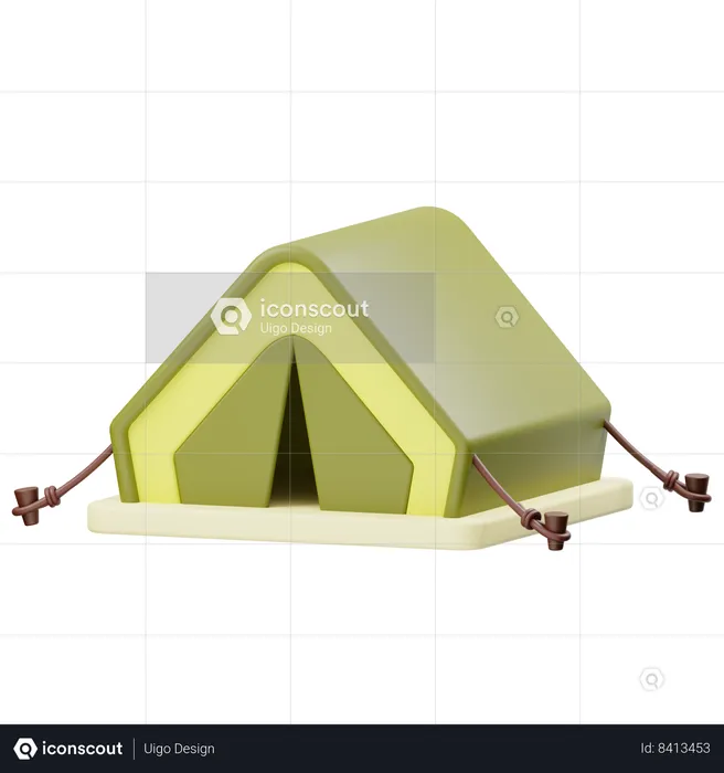 Barraca de acampamento  3D Icon