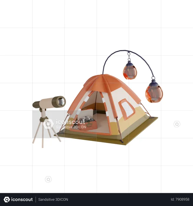 Barraca de acampamento  3D Icon