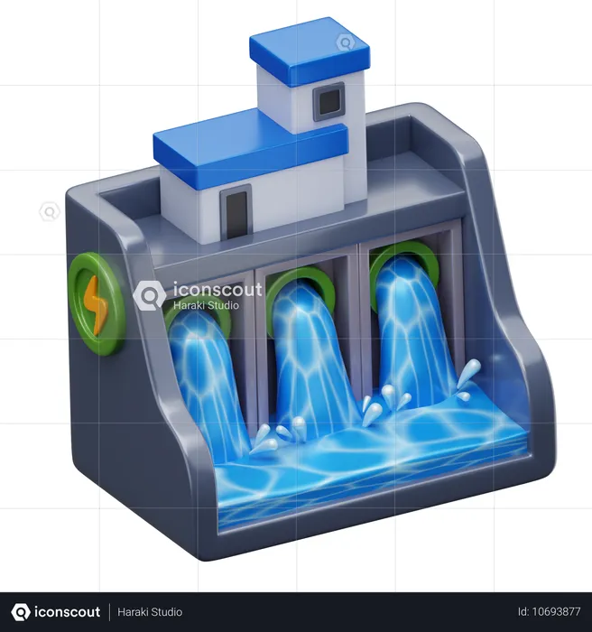 Barrage d'eau  3D Icon