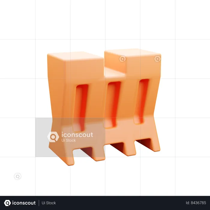 Barrage routier  3D Icon