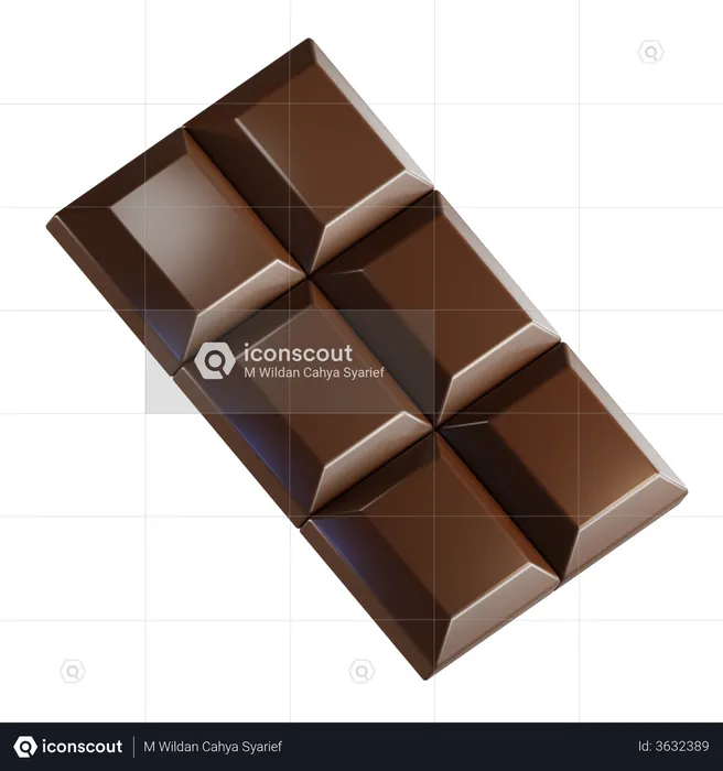 Barre de chocolat  3D Illustration
