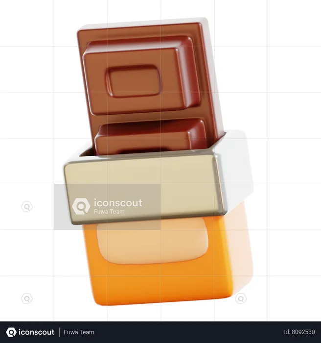 Barre de chocolat  3D Icon