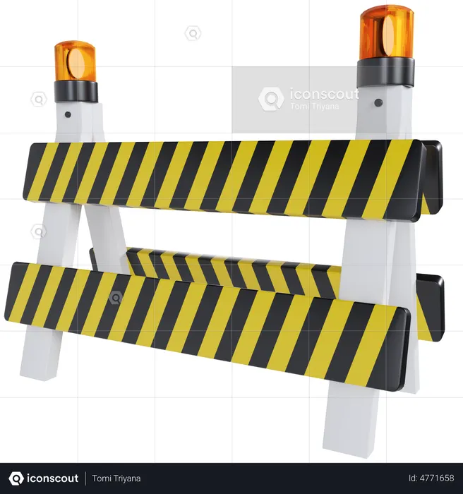Barrera del camino  3D Icon