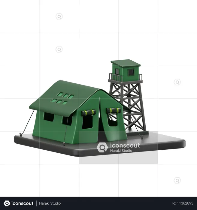 Base Camp  3D Icon