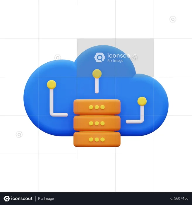 Base de datos en la nube  3D Icon