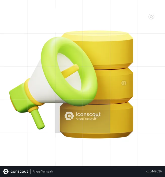 Marketing de base de données  3D Icon