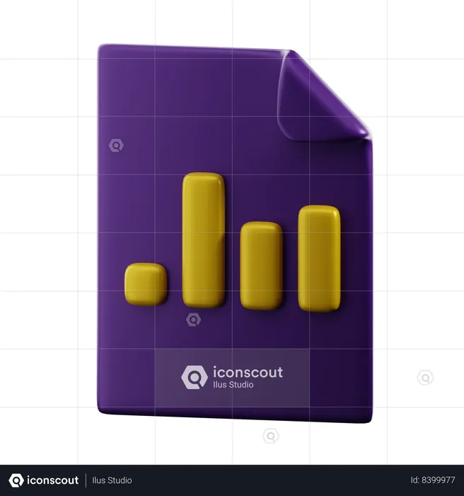 Reporting de base de données  3D Icon