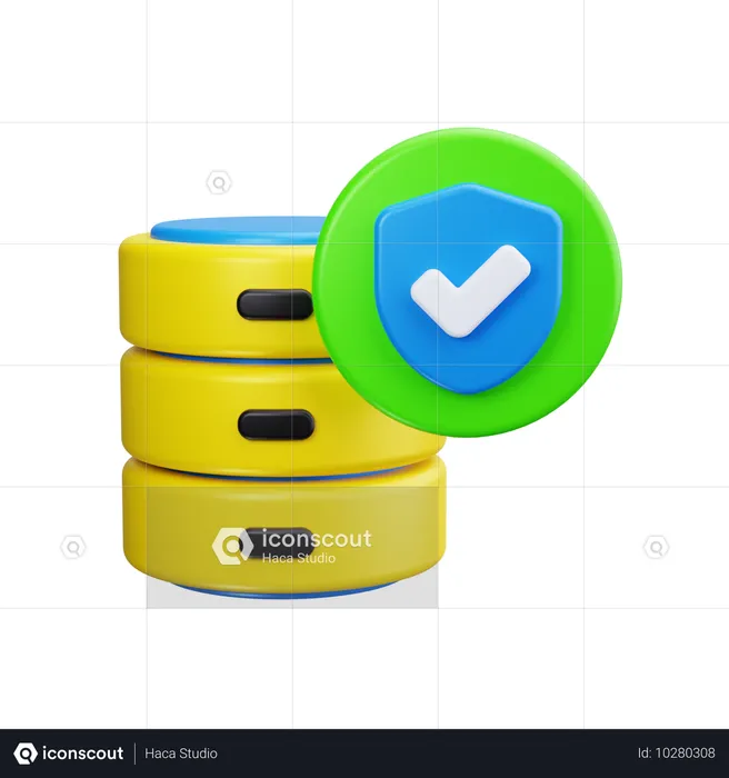 Sécurité de la base de données  3D Icon