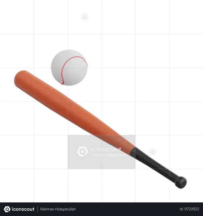 야구 방망이  3D Icon