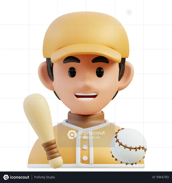 Baseball Player  3D Icon