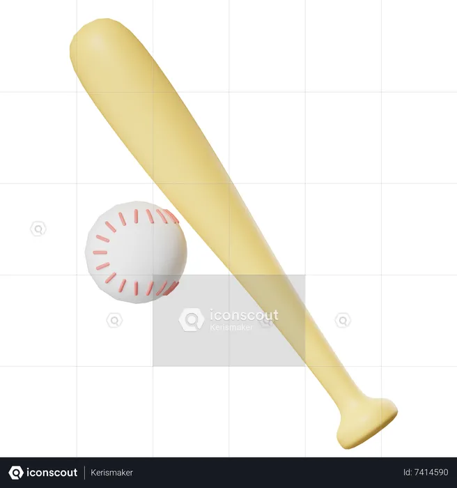 Baseballschläger  3D Icon
