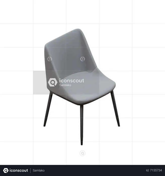 Basic Dining Chair  3D Icon