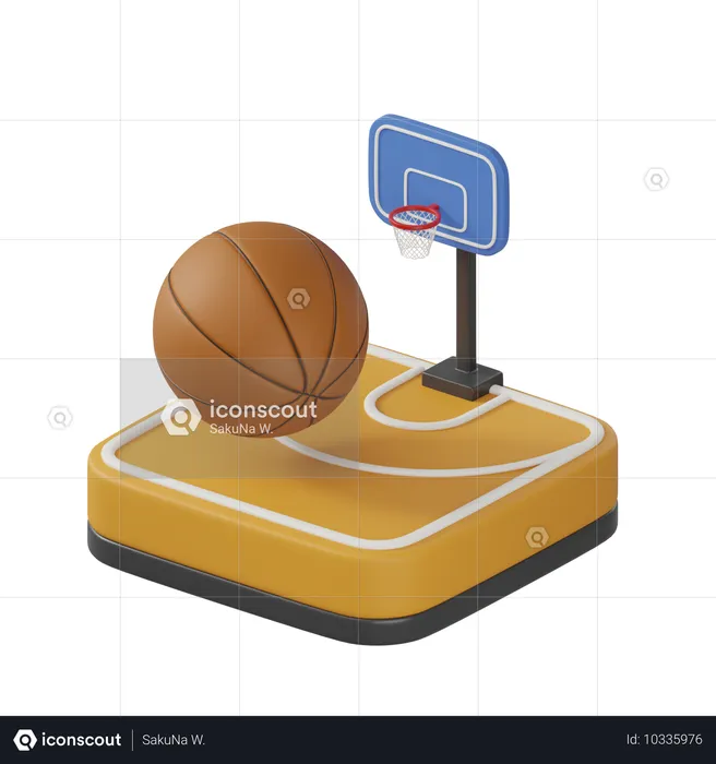 Basket-ball  3D Icon